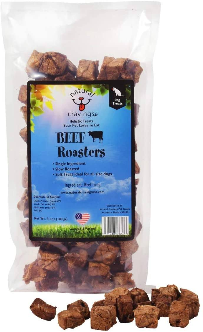 Natural Cravings USA Beef Roaster Bites- Beef Lung - 3.5 oz  