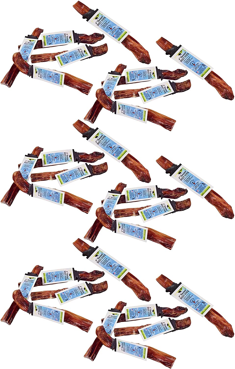 Natural Cravings USA Standard Steer Dog Bully Sticks Display - 6 Inch - 50 Count  