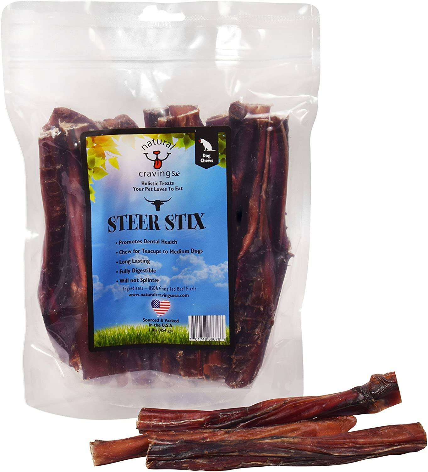 Natural Cravings USA Steer Dog Bully Sticks - 12 oz  