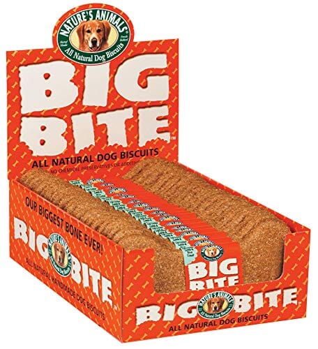 Nature's Animals Big Bite Dog Biscuits Treats - Lamb/Rice - 8 In - 24 Pack  