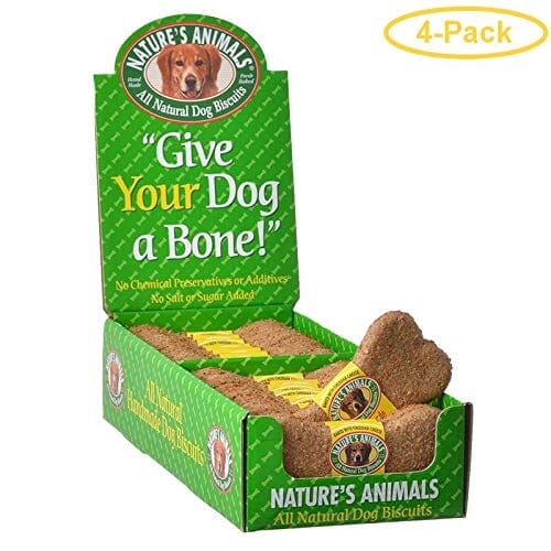 Nature's Animals Original Bakery Dog Biscuits Treats - Cheddar Cheese - 4 In - 24 Pack