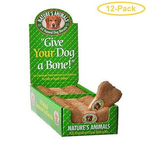 Nature's Animals Original Bakery Dog Biscuits Treats - Peanut Butter - 4 In - 24 Pack