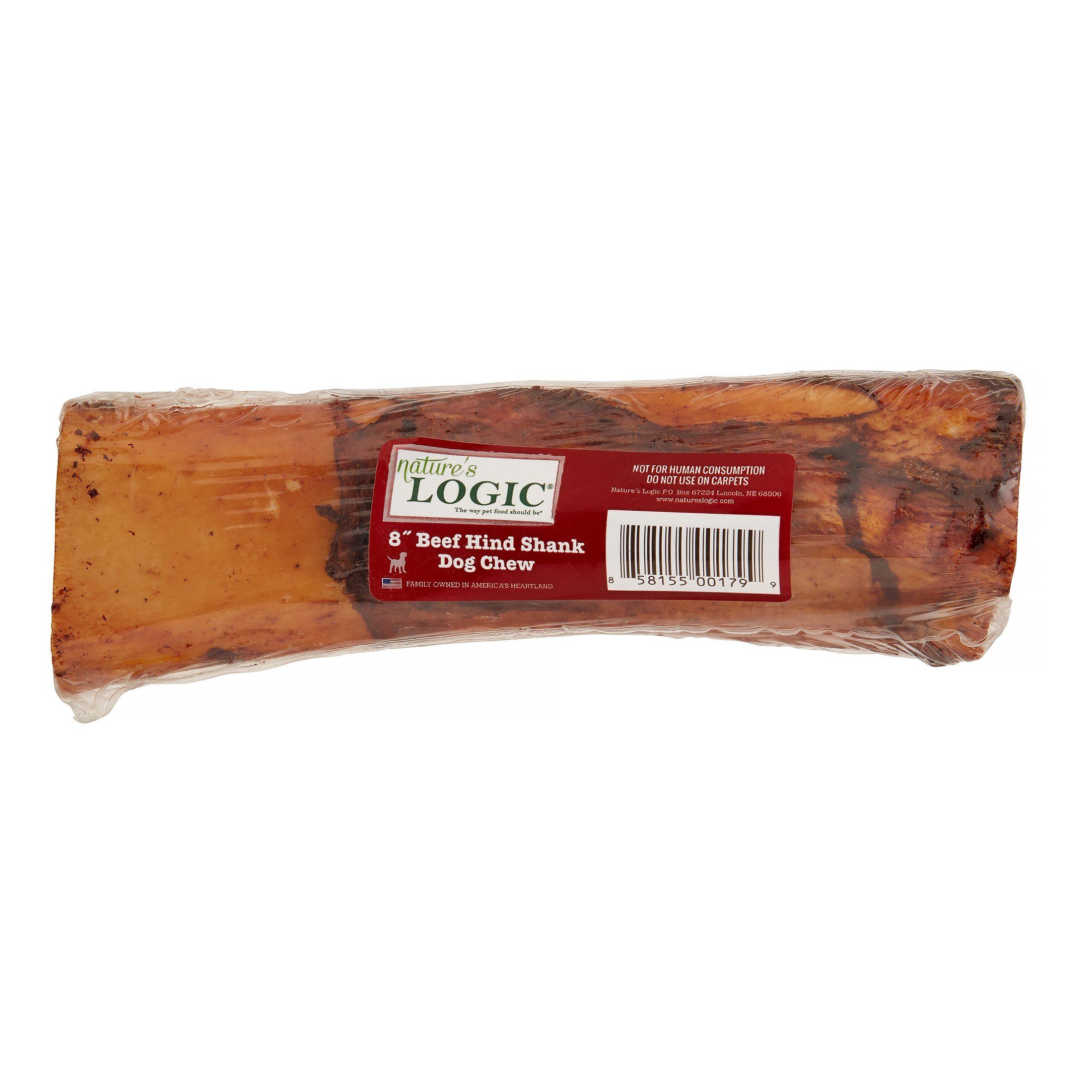 Nature's Logic Beef 8 inch Center Cut Hind Shank All-Natural Beef Dog Treats  