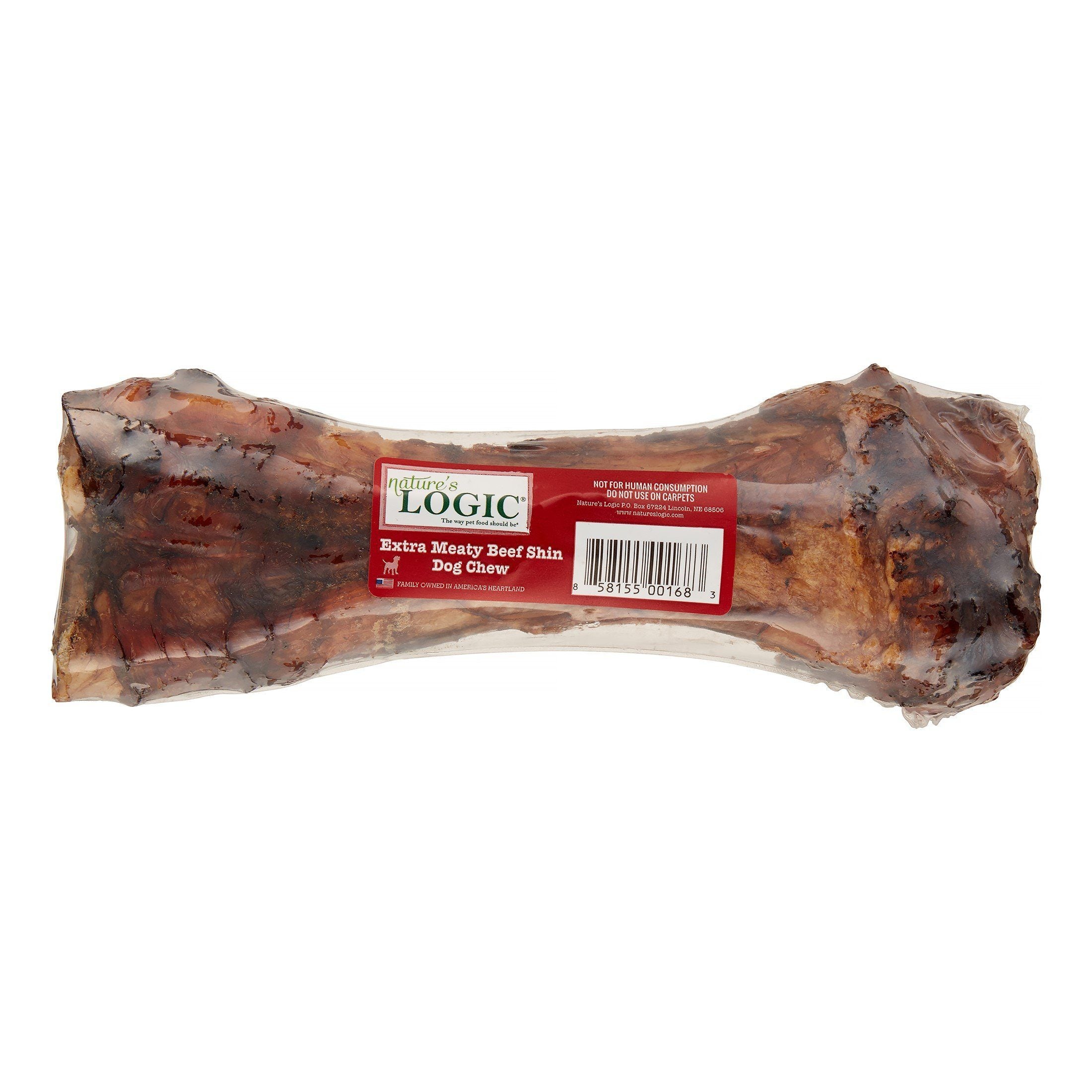 Nature's Logic Beef Extra Meaty Shin Bone All-Natural Beef Dog Treats -  