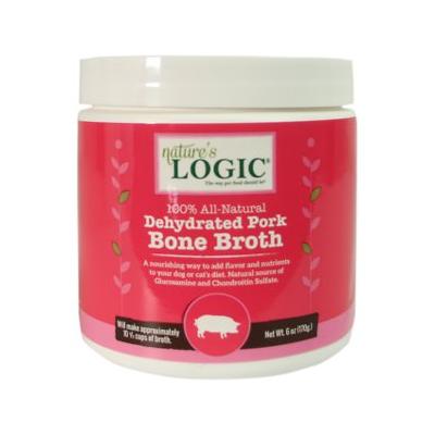 Nature's Logic Dehydrated Pork Bone Broth Dehydrated Dog Bone Broth - 6 oz Container  