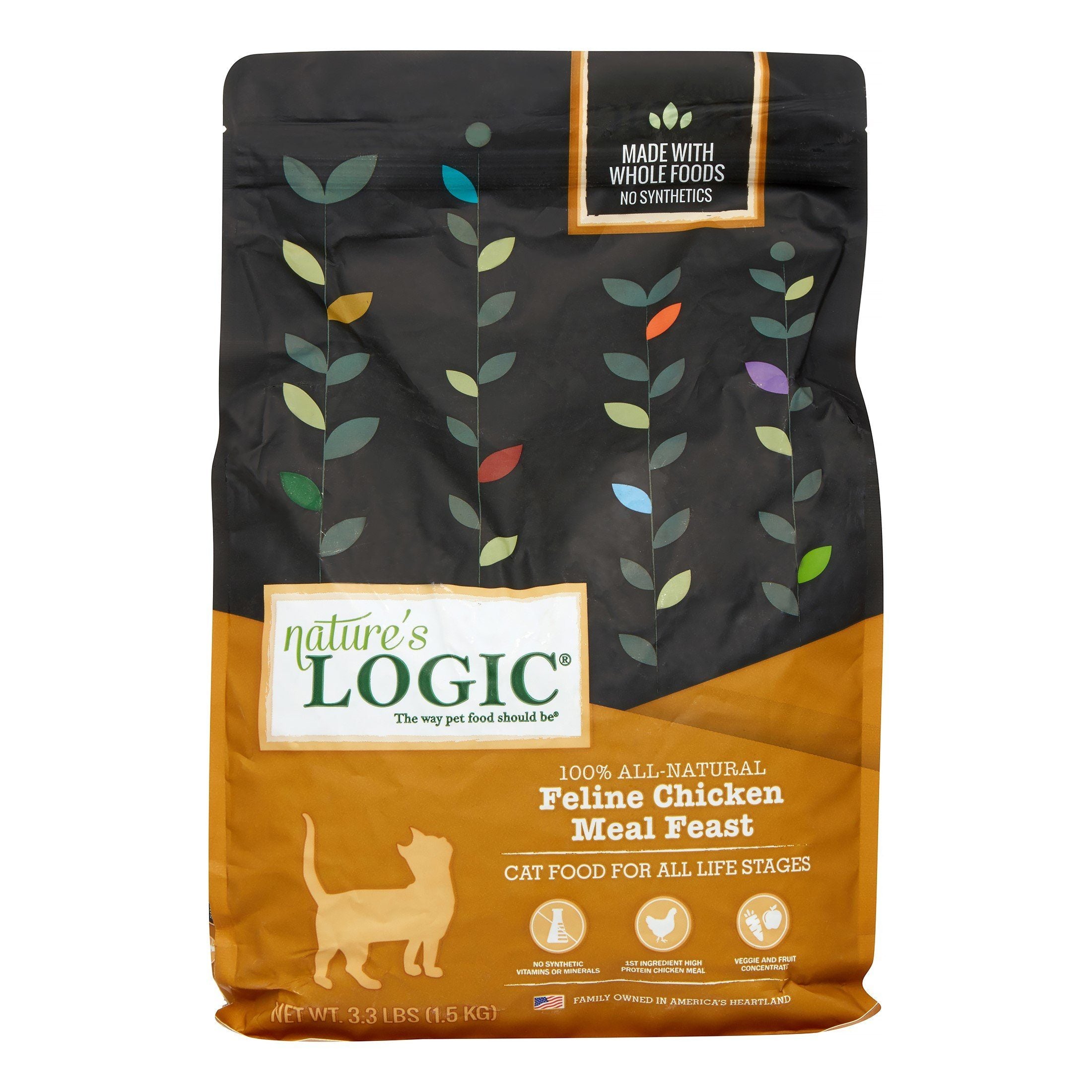 Nature's Logic Original Chicken Dry Cat Food - 3.3 lb Bag  