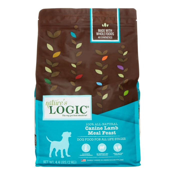 Nature's Logic Original Lamb Dry Dog Food - 4.4 lb Bag - Case of 5