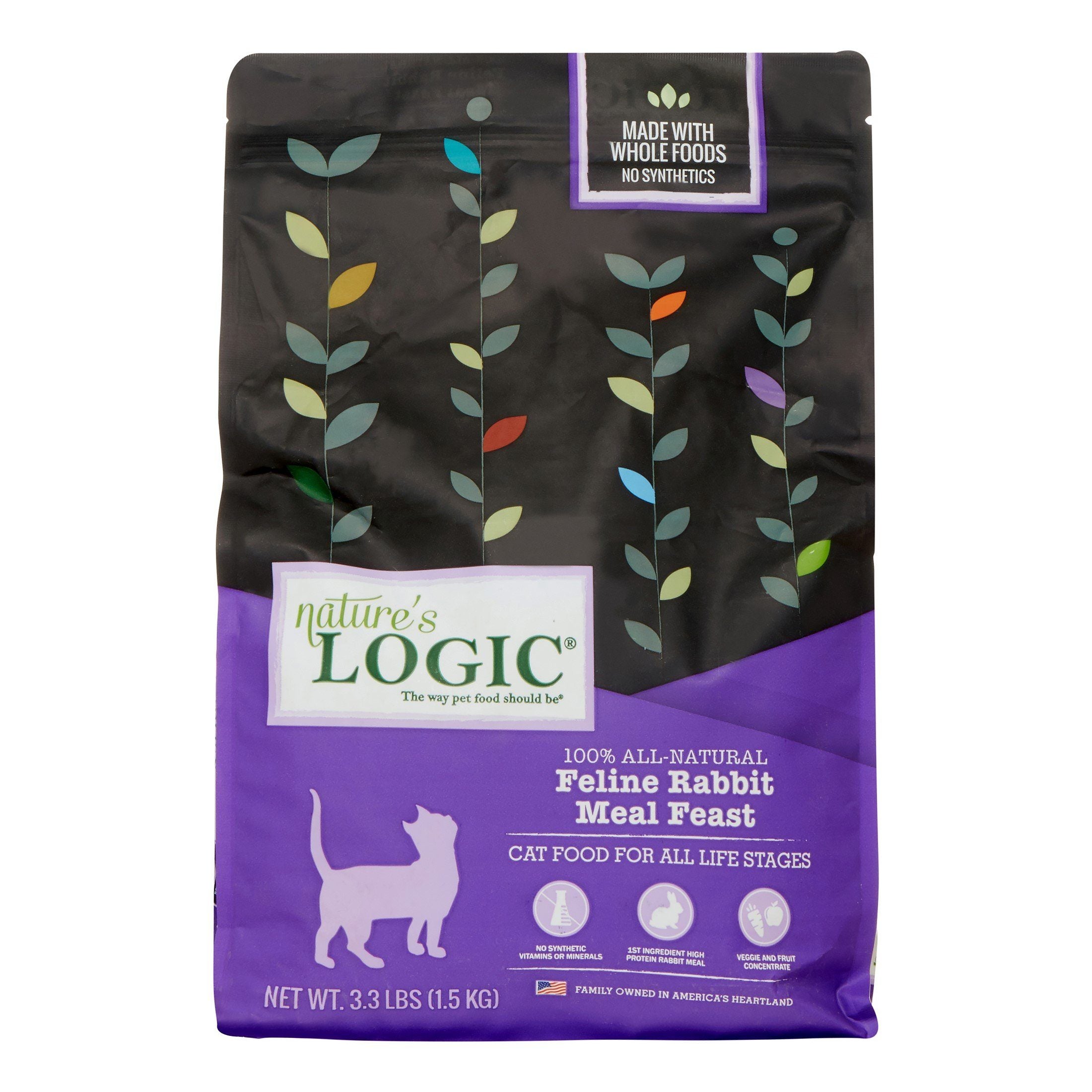 Nature's Logic Original Rabbit Dry Cat Food - 3.3 lb Bag  