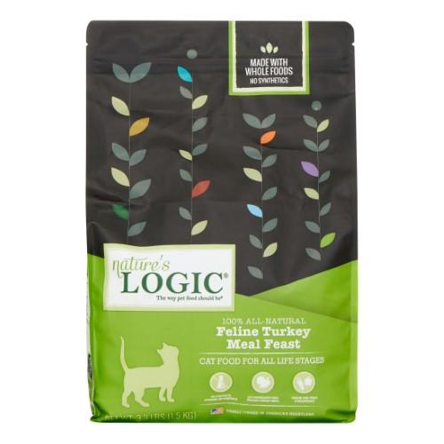 Nature's Logic Original Turkey Dry Cat Food - 3.3 lb Bag  