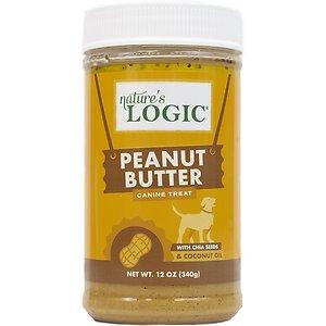 Nature's Logic Peanut Butter All-Natural Beef Dog Treats - 12 oz Jar  