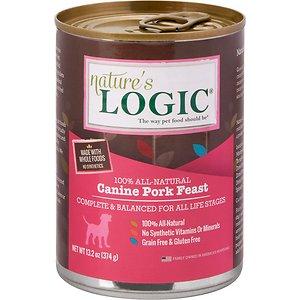 Nature's Logic Pork Canned Dog Food - 13.2 oz Cans - Case of 12