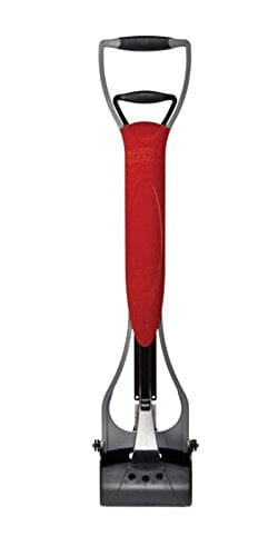 Nature's Mircale Jaw Waste Scoop Dog Waste Pick Up - Black/Red - Medium  