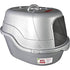 Nature's Mircale Oval Hooded Cat Litter Box - Silver - 25 X 19 X 12 In  