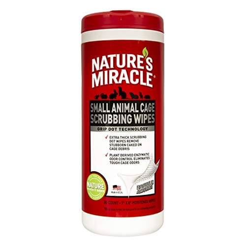 Nature's Mircale Small Animal Cage Scrubbing Wipes - 30 Count  