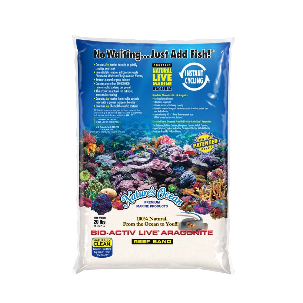 Nature's Ocean Bio-Activ Live Aragonite Live Sand #0 - 20 lbs - 2 Count  