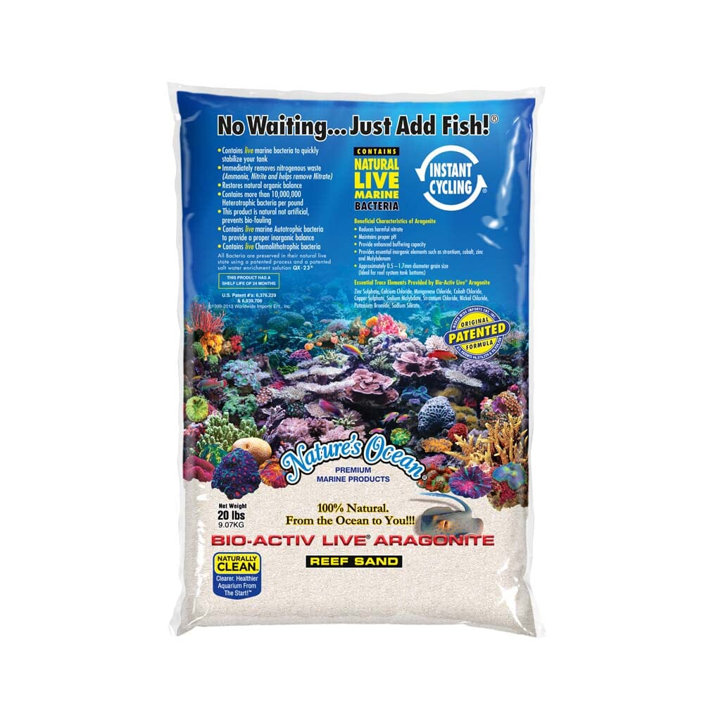 Nature's Ocean Bio-Activ Live Aragonite Live Sand #1 - 20 lbs - 2 Count  