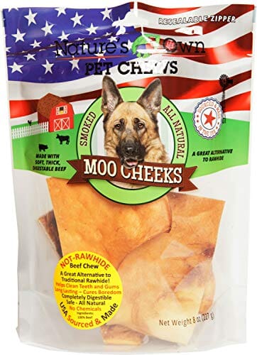 Nature's Own USA Moo Cheeks Natural Dog Chews - Beef - 8 Oz  