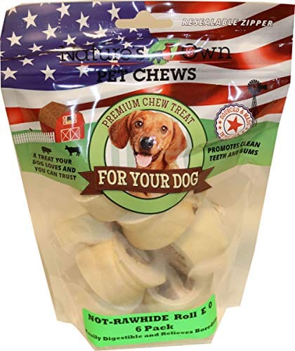 Nature's Own USA Not-Rawhide Beef Roll E-O Natural Dog Chews - Beef - 6 Pack