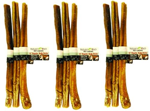 Nature's Own USA Odor-Free Bully Sticks and Natural Chews - Beef - 12 In - 25 Pack  