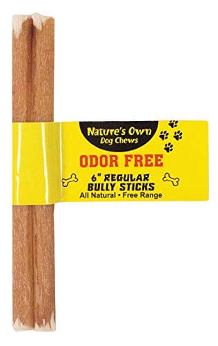 Nature's Own USA Odor-Free Bully Sticks and Natural Chews - Beef - 6 In - 50 Pack  