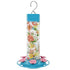 Nature's Way Charming Peony Decorative Glass Hummingbird Feeder - Teal Blue - 20 Oz Cap  