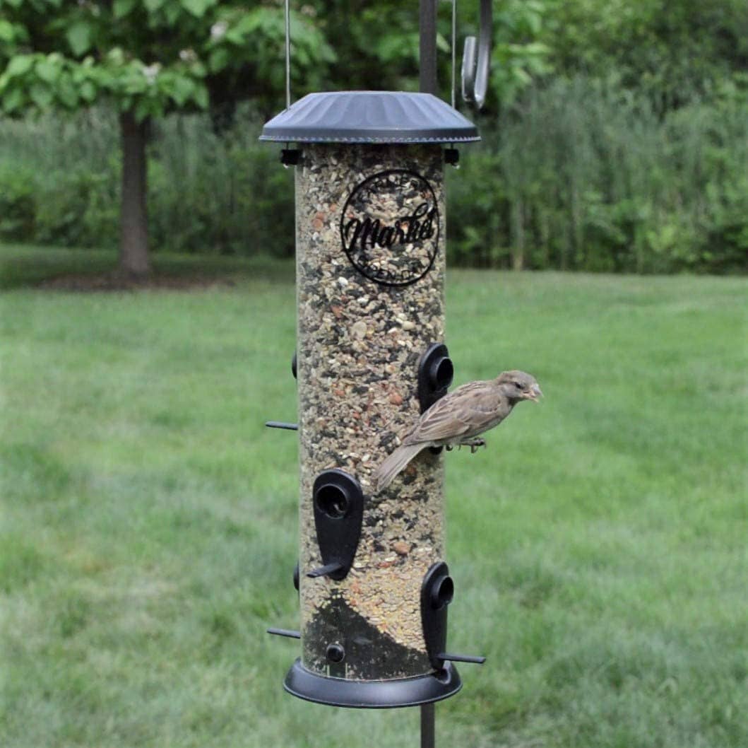 Nature's Way Farmhouse Easy Clean Tubed Wild Bird Feeder - White - 2.8 Qt Cap  