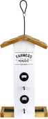 Nature's Way Farmhouse Vertical Wooden Hopper Wild Bird Feeder - White - 1.5 Qt Cap  