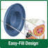 Nature's Way Garden Floral Easy Clean Wild Bird Feeder - Blue - 2.8 Qt Cap  