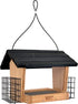 Nature's Way Hopper Wooden Wild Bird Feeder with Suet Cages - Bamboo - 3 Qt Cap  