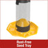 Nature's Way Mesh Funnel Flip Top Finch Wild Bird Feeder - Yellow - 1.1 Qt Cap  