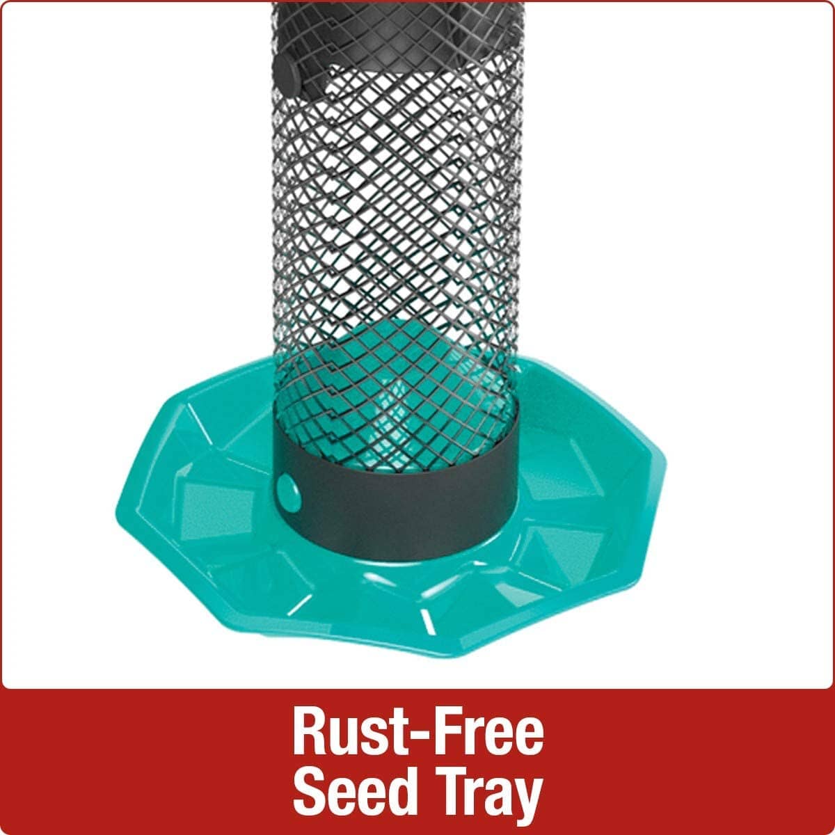 Nature's Way Mesh Funnel Flip Top Sunflower Wild Bird Feeder - Blue - 1.1 Qt Cap  