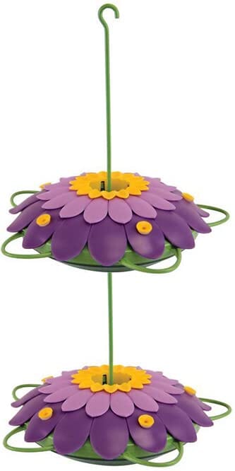 Nature's Way So Real 3D Flower Hummingbird Feeder - Purple - 16 Oz Cap  