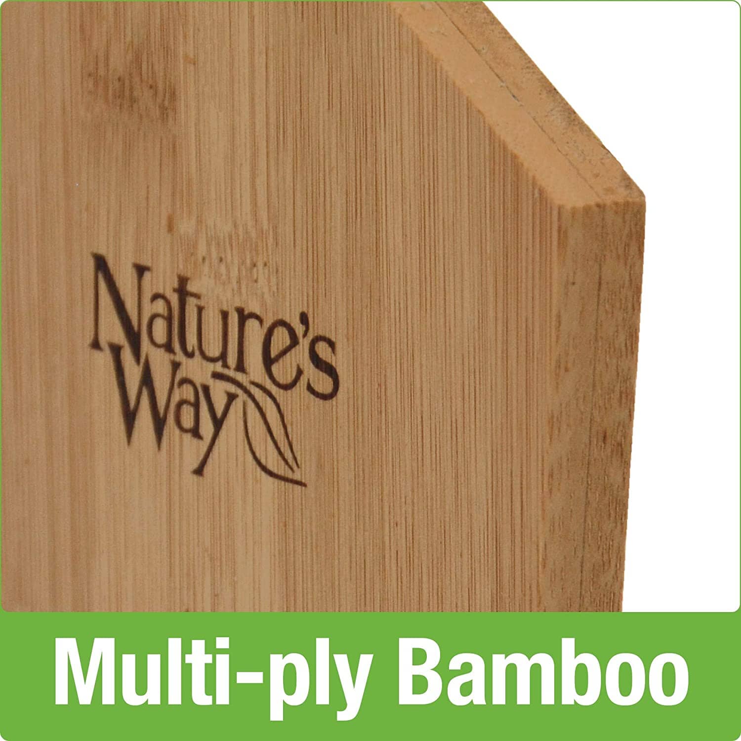 Nature's Way Tail Prop Suet and Seed Cake Wild Bird Feeder - Bamboo - 14 X 7.875 X 3 In  