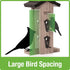 Nature's Way Vertical Wave Wooden Hopper Wild Bird Feeder - Bamboo - 2 Qt Cap  