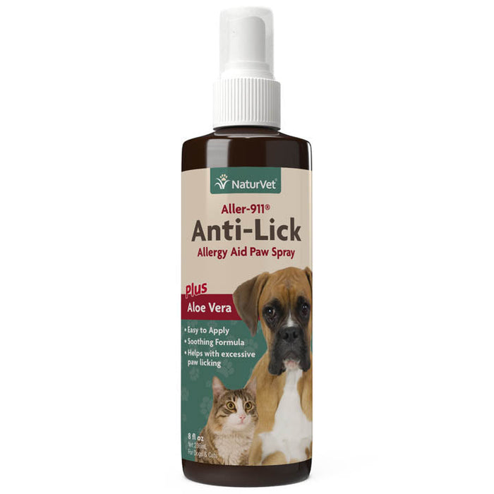 Naturvet Aller 911 Dog and Cat Anti-Lick Paw Spray - 8 oz Bottle
