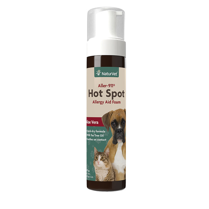 Naturvet Aller 911 Hot Spot Itching Dog and Cat Foam - 8 oz Bottle  