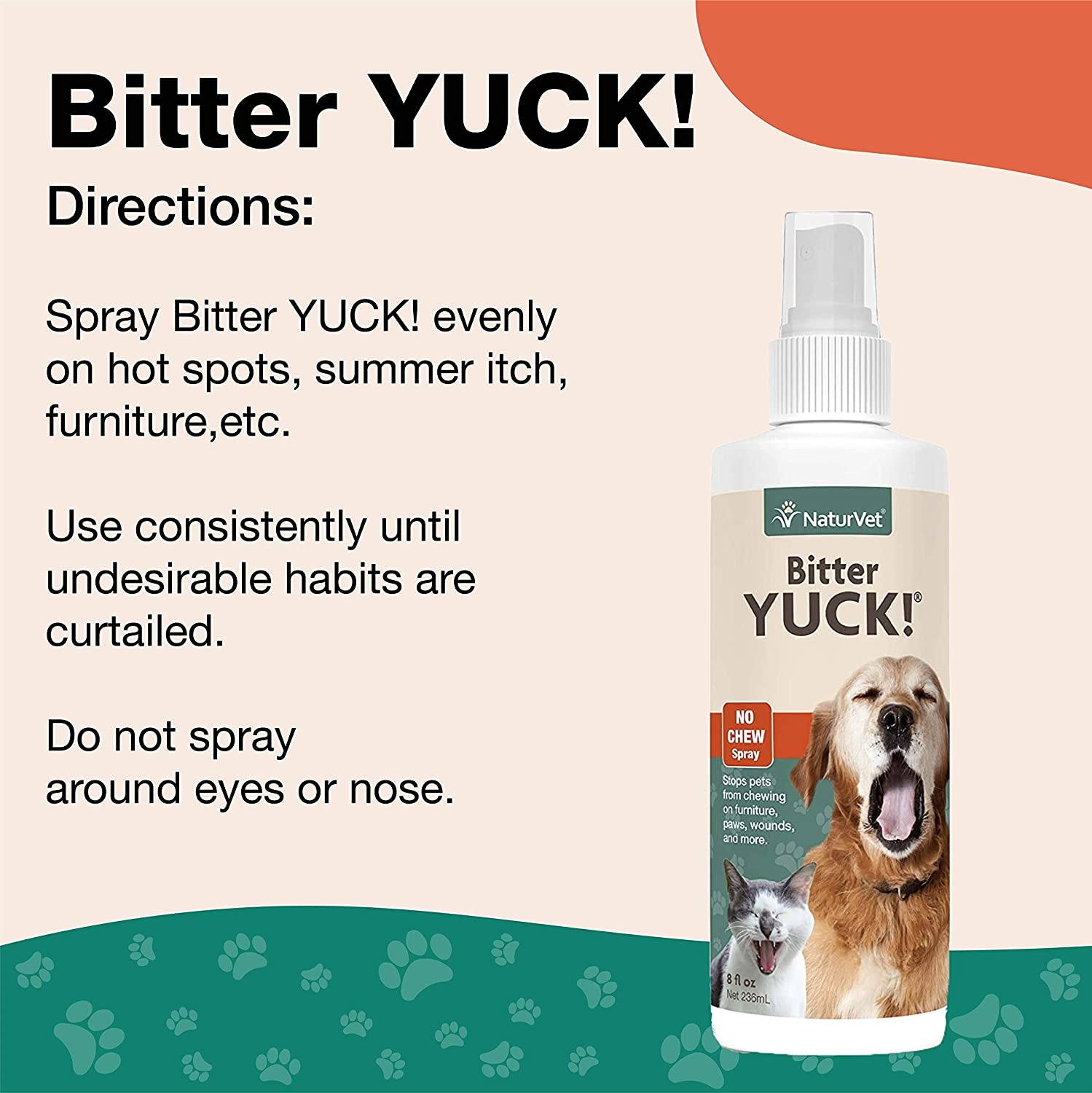 Naturvet Bitter Yuck! No Chew Spray Cat and Dog Training Aids - 16 oz Bottle  