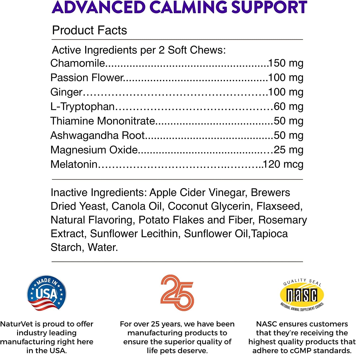 Naturvet Evolutions Advanced Calming Soft Chews Dog Supplements - 180 Count  