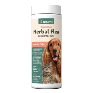Naturvet Herbal Cat and Dog Flea and Tick Powder - 4 oz Jar