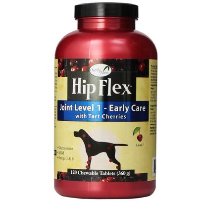 Naturvet Hip Flex Tablets Level 1 (Early Onset) Dog Supplements - 120 ct Bottle  