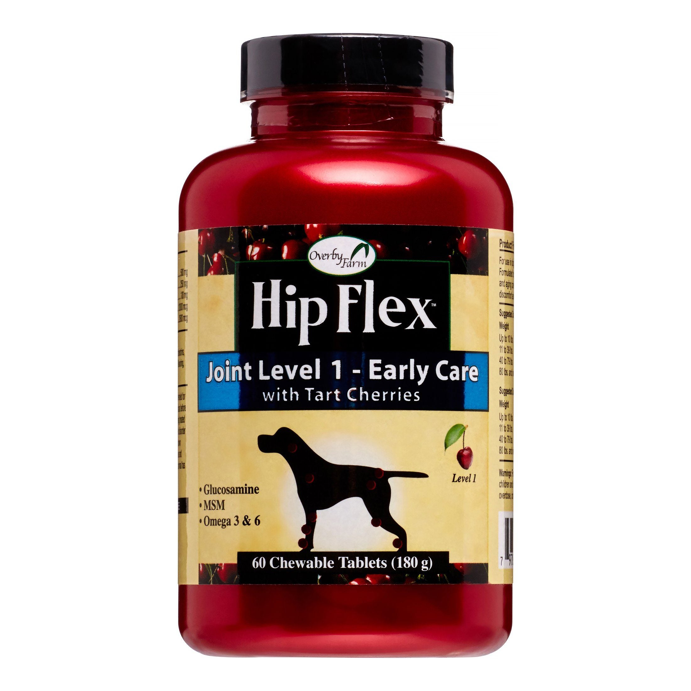 Naturvet Hip Flex Tablets Level 1 (Early Onset) Dog Supplements - 60 ct Bottle  