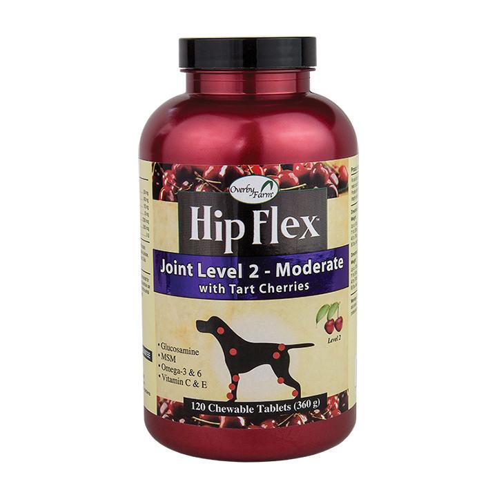 Naturvet Hip Flex Tablets Level 2 (Moderate) Dog Supplements - 120 ct Bottle  