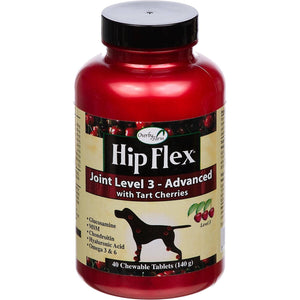 Naturvet Hip Flex Tablets Level 3 (Advanced) Dog Supplements - 40 ct Bottle