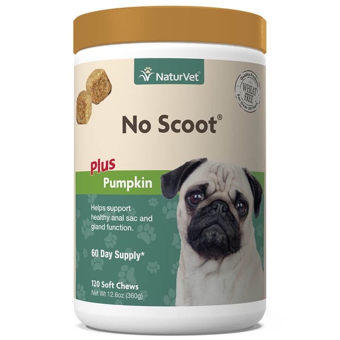 Naturvet No Scoot Soft Chew Dog Supplements - 120 ct Jar