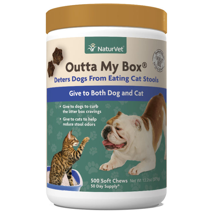 Naturvet Outta My Box Soft Chew Cat and Dog Training Aid - 500 ct Jar