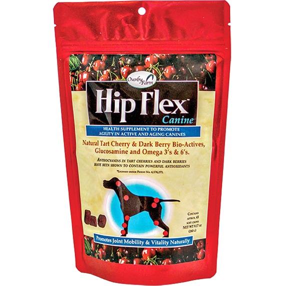 Naturvet Overby Farms Canine Hip Flex Chews Dog Chewy Treats - 9 oz Bag