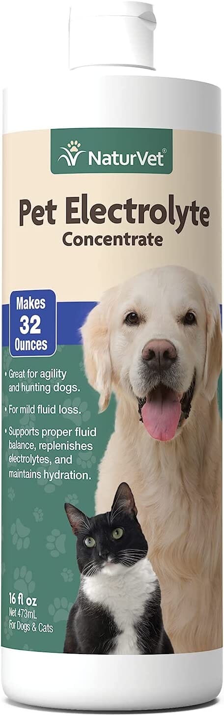 Naturvet Pet Electrolytes Liquid Concentrate Supplements for Dogs and Cats - 16 Oz Bottle  