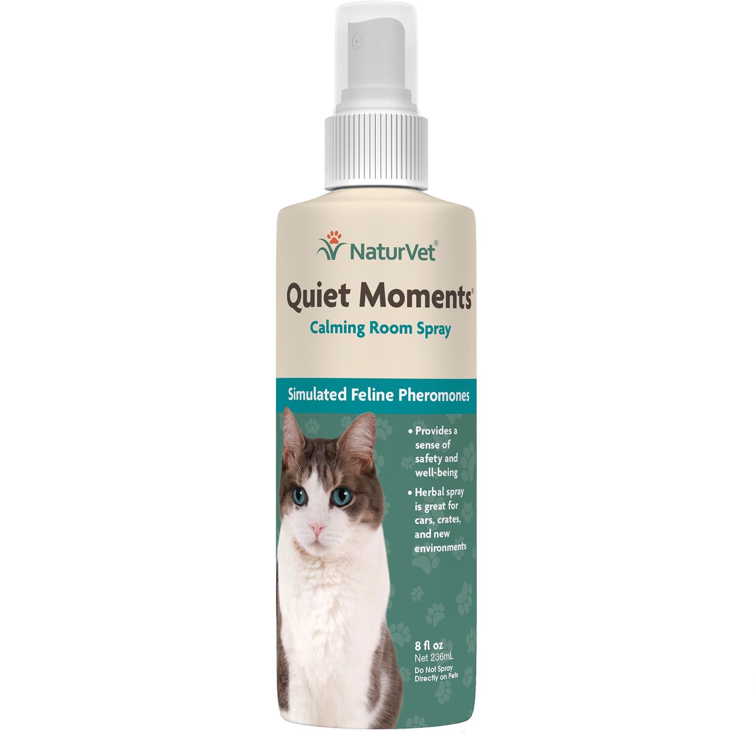 Naturvet Quiet Moments Herbal Calming Cat Spray - 8 oz Bottle  