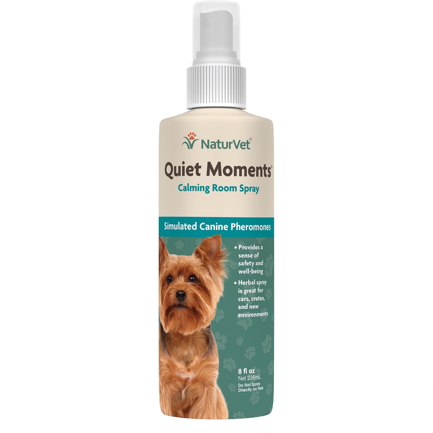 Naturvet Quiet Moments Herbal Calming Dog Spray - 8 oz Bottle  