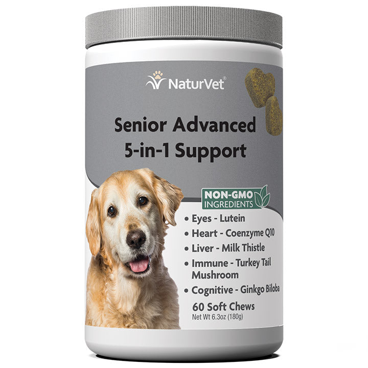 Naturvet Senior 5 in 1 Support Soft Chew Dog Supplements - 60 ct  